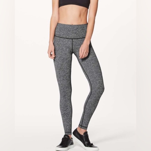 Lululemon Wunder Under Hi-Rise Tight 28 Heathered Black size 10 - Picture 1 of 10